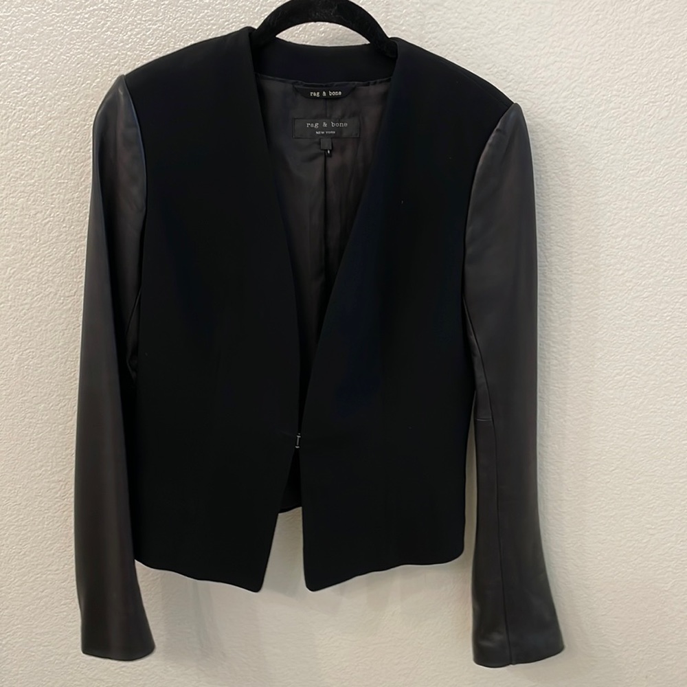 Rag and Bone Rag leather sleeve Bone Pascal
Blazer
